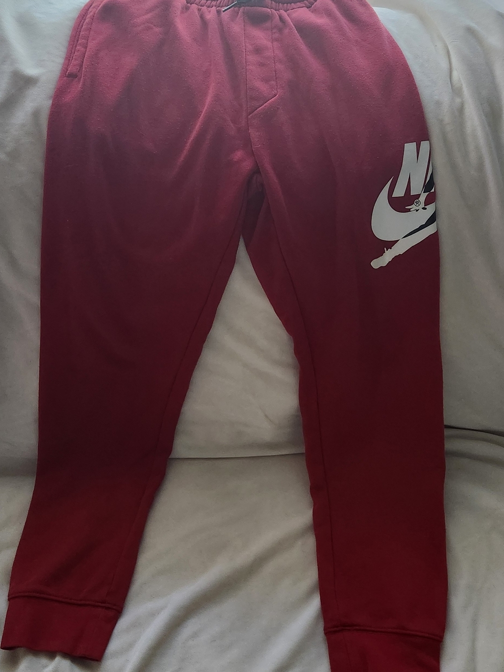 Nike Kids Red Jogger Sweatpants with Logo